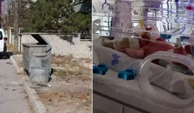 Konya’da çöp konteynerinde yeni doğmuş kız bebek bulundu